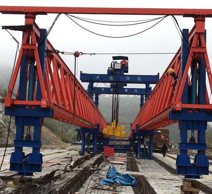 黑龍江邦中建筑材料科技有限公司，雙鴨山市集賢縣省道工程，采購(gòu)全新式GYLQ40m-200t架橋機(jī)